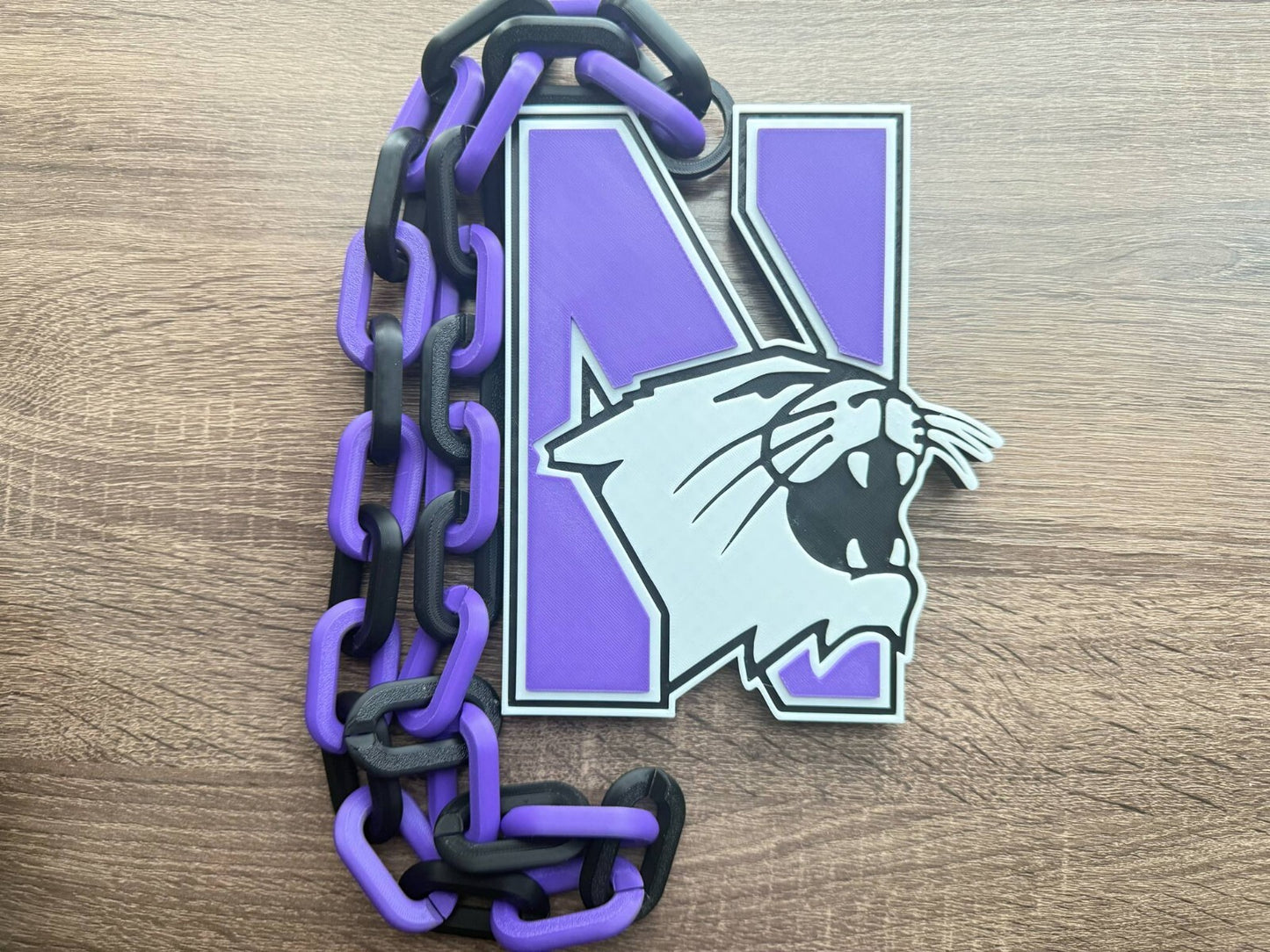 Northwestern Wildcats Oversized Necklace, Hype Chain