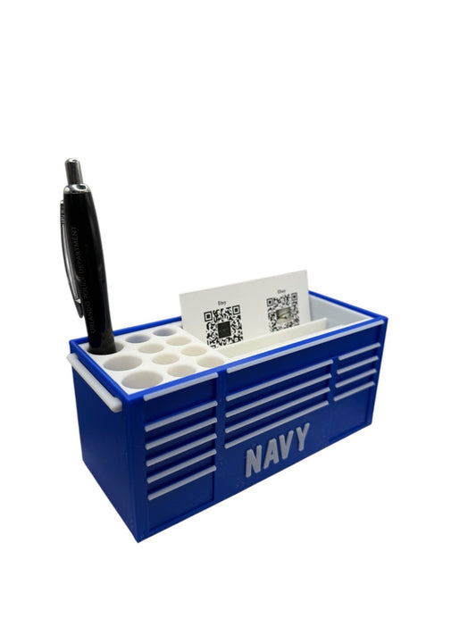 Navy Desk Organizer