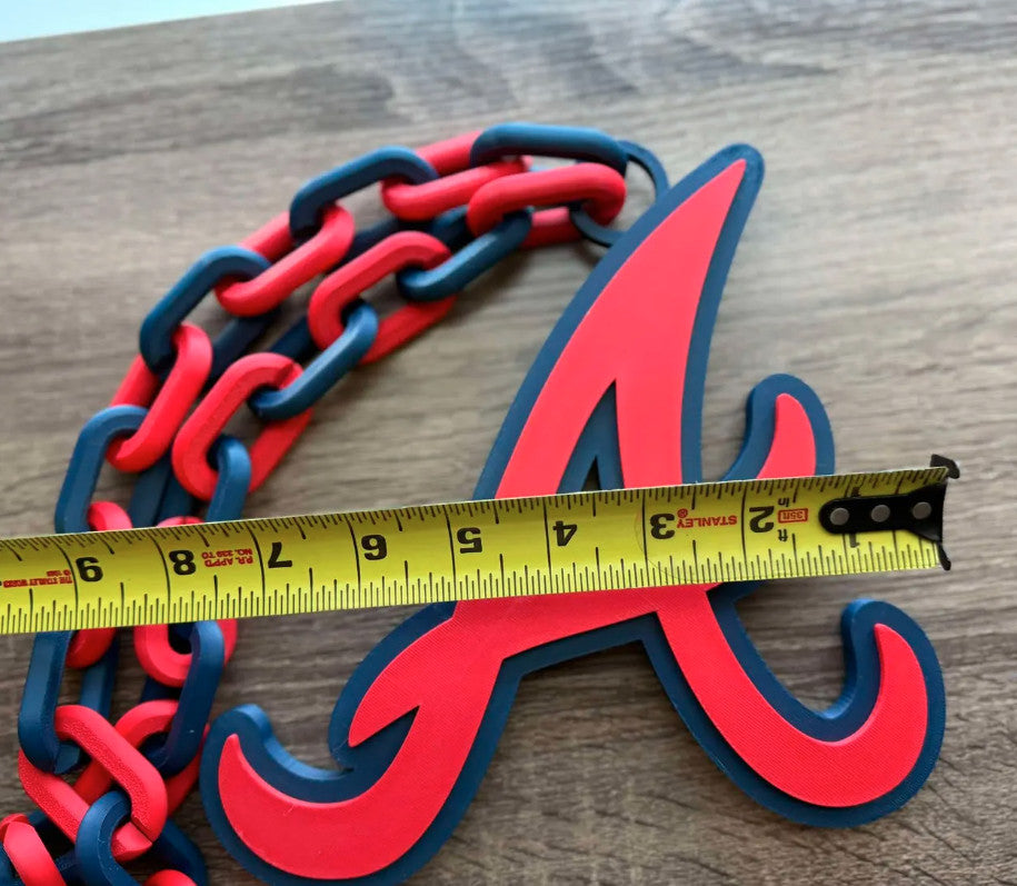 Atlanta Braves 3D Printed Sports Chain, Necklace [Made to Order]