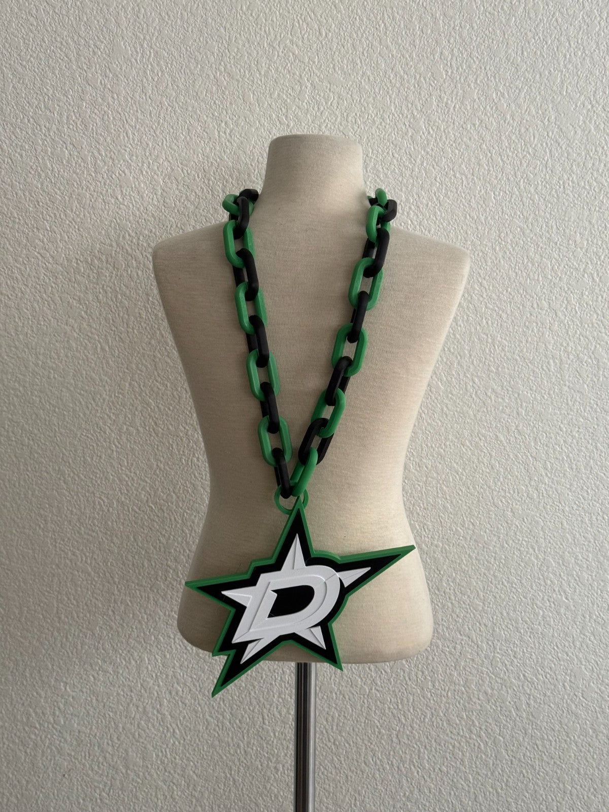 Dallas Stars Oversized Necklace, Chain Logo Pendant,A Little Less For A Lot More
