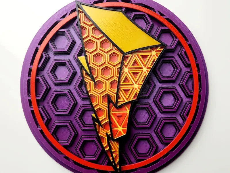 Power Rangers Wall Art Or Display 3D printed Dimensional Mosaic
