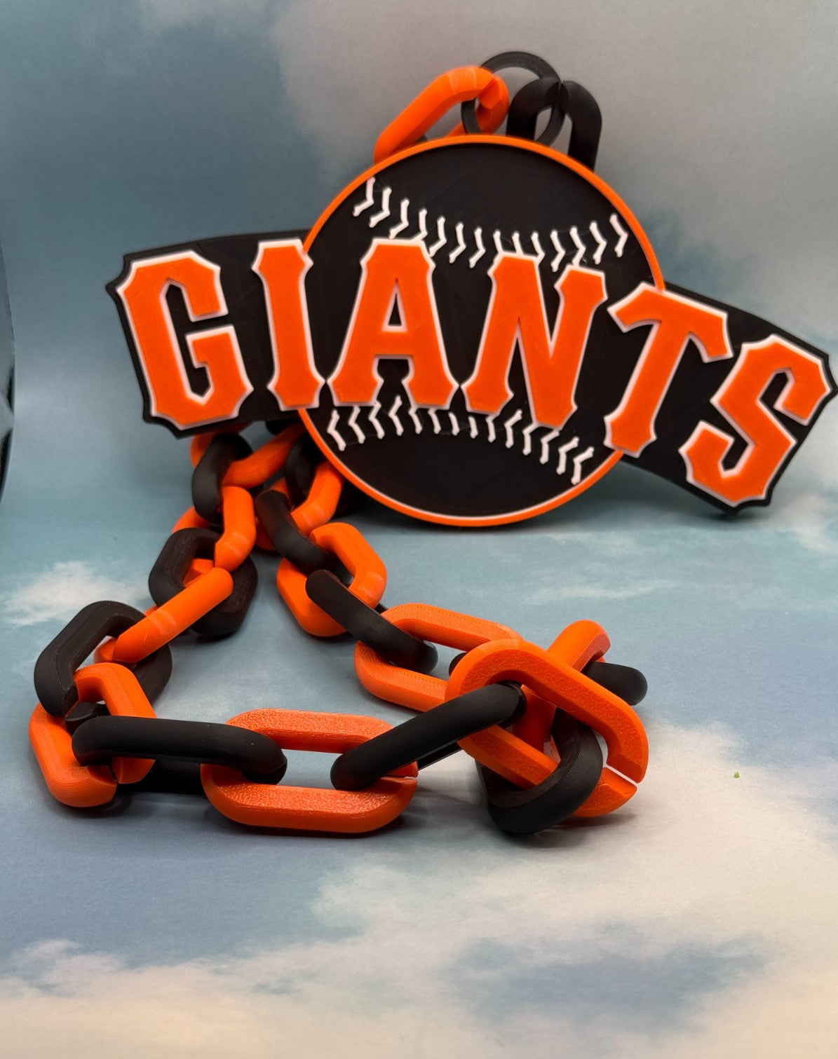 San Francisco Giants Blackout Edition Oversized Hype Necklace & Chain