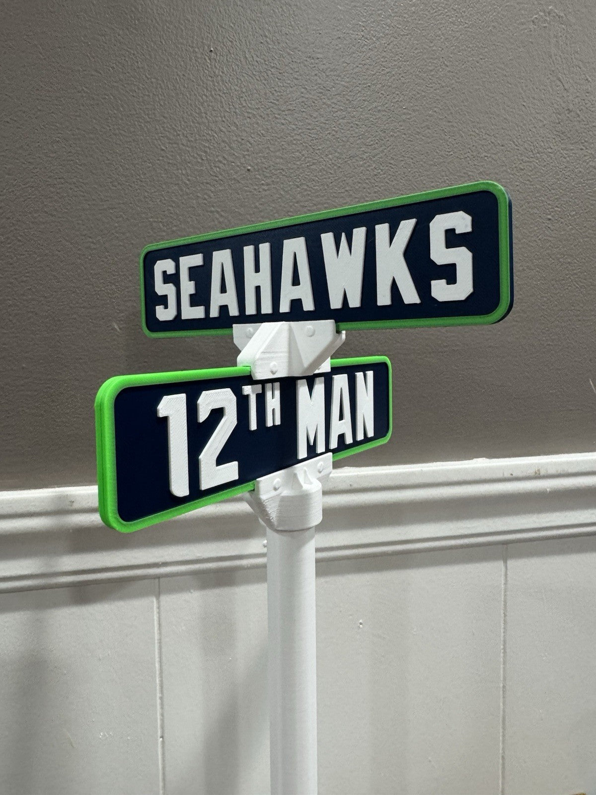 Seattle Seahawks Street Sign 12 Man Cave Memorabilia Office Desk Decor Fan Gift