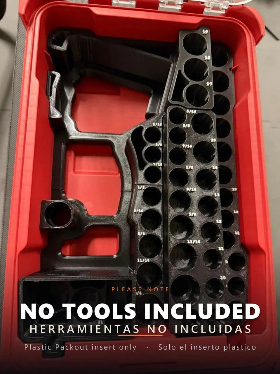 Packout Insert 3D Printed ABS - Stubby Gen 2 12v Drill And 49pc Socket Set Organ