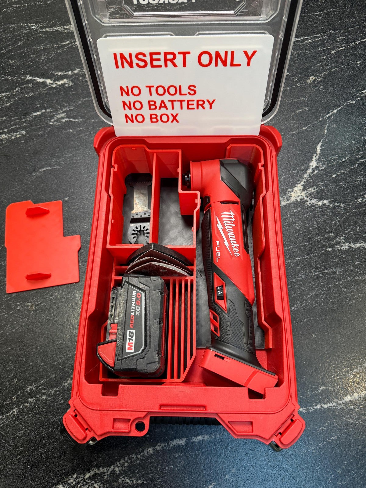 Milwaukee Compatable M18 Oscillating Multitool Packout Insert Tray