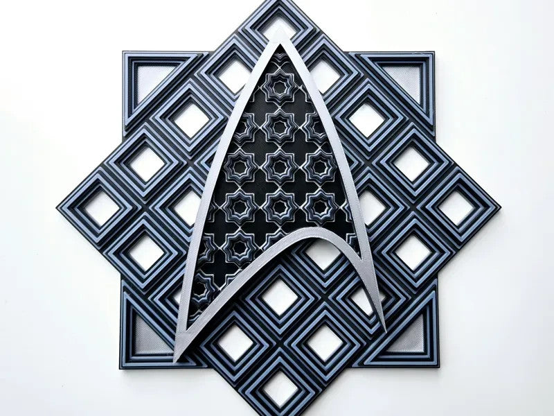 Star Trek Wall Art Or Display 3D printed Grid Mosaic