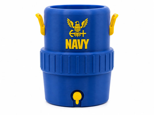 Navy 12 oz Can Koozie 3D Printed Can Cooler Beer Soda Holder