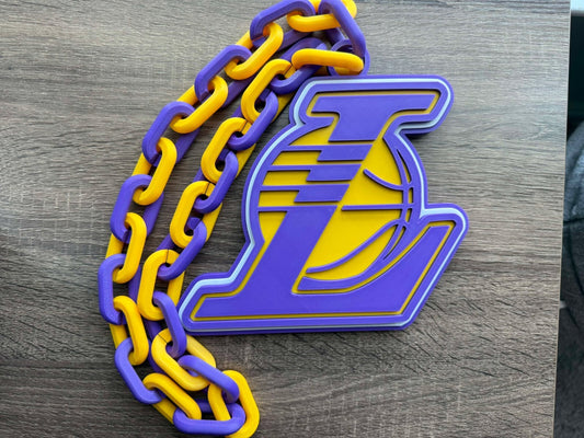 Los Angeles Lakers Oversized Necklace, Hype Chain [Made To Order]