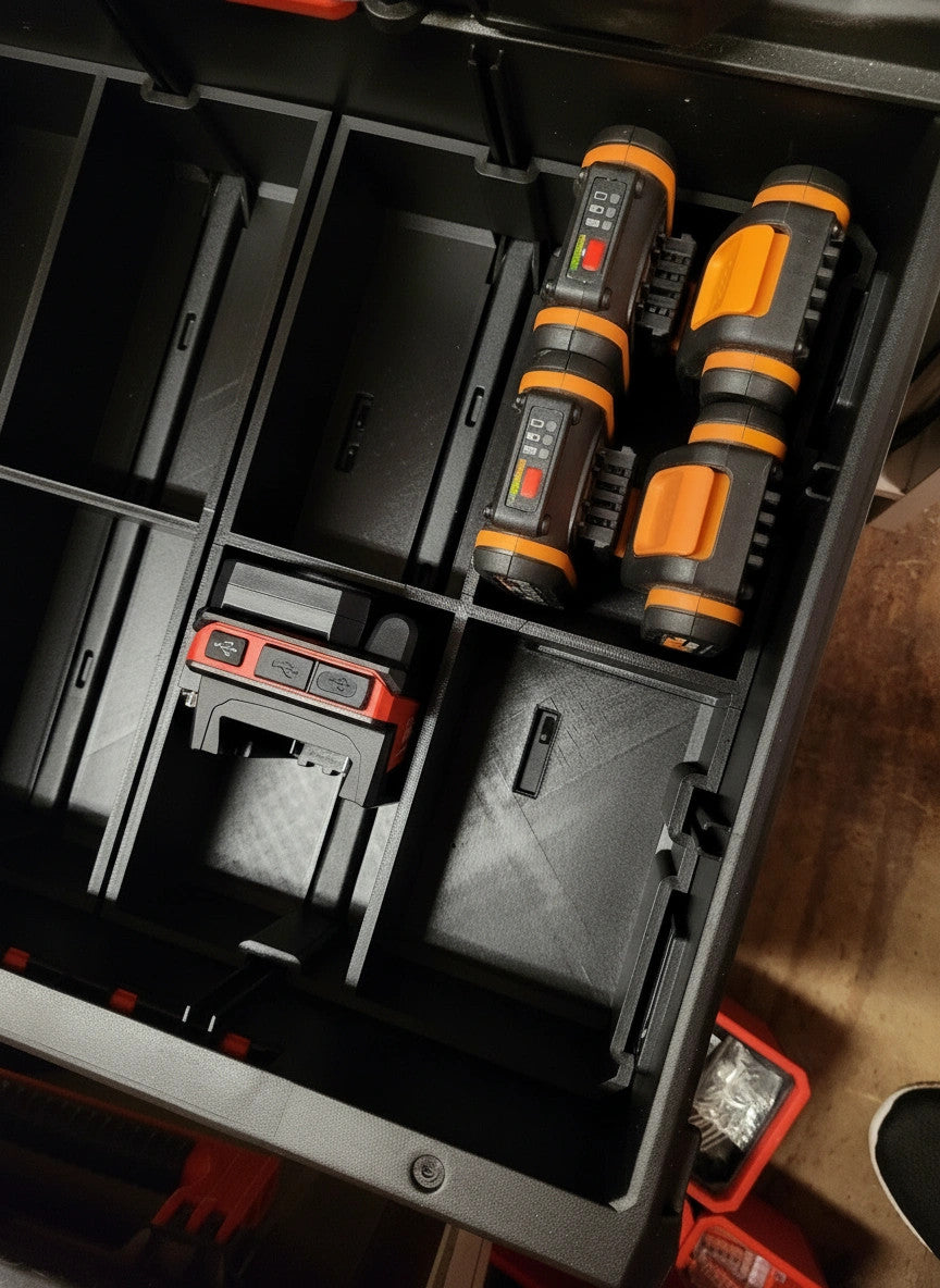 Milwaukee PACKOUT Drawer Insert – M18 High Output Battery Storage (insert Only)