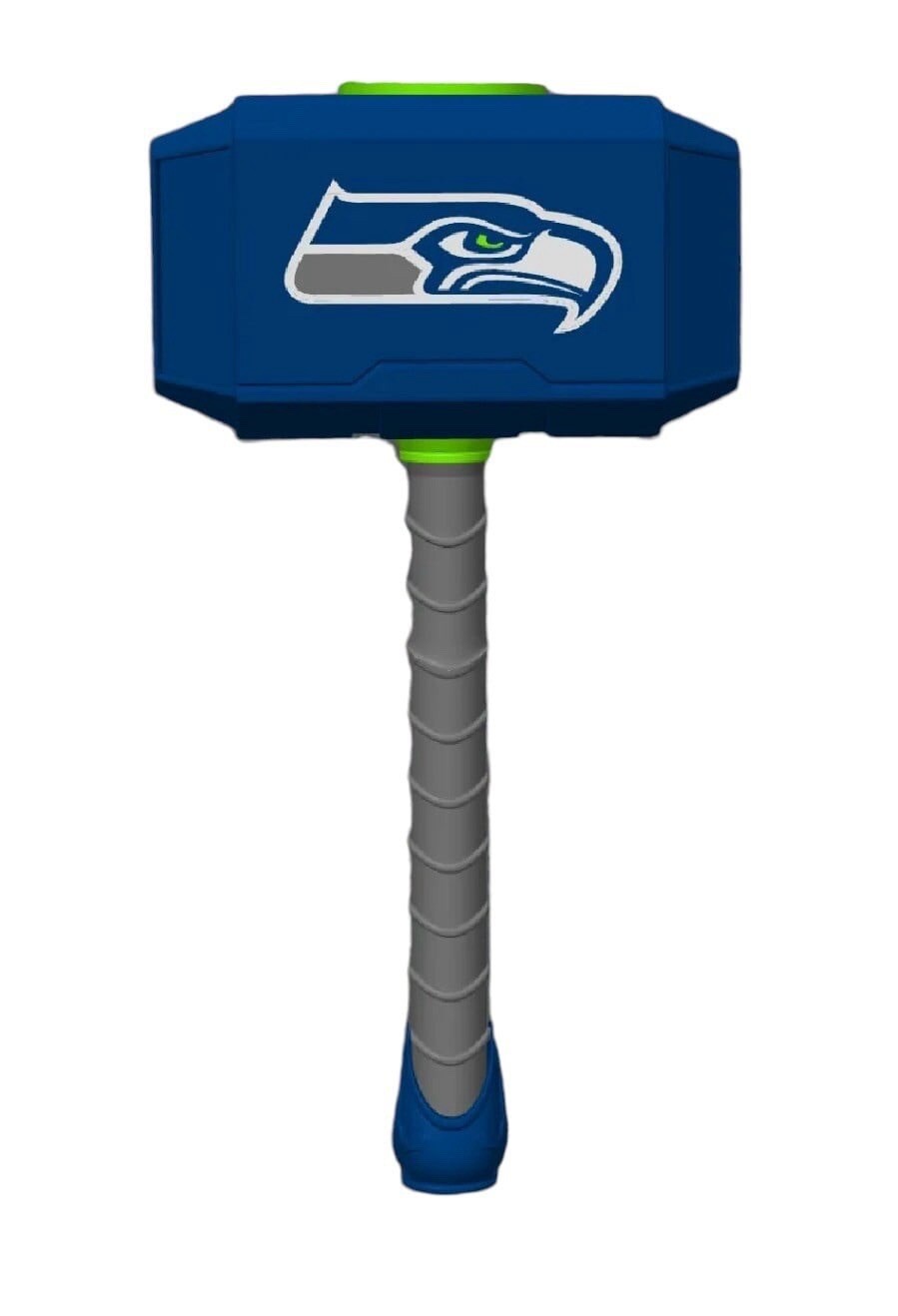 Seahawks Football Themed Mjolnir Thor's Hammer