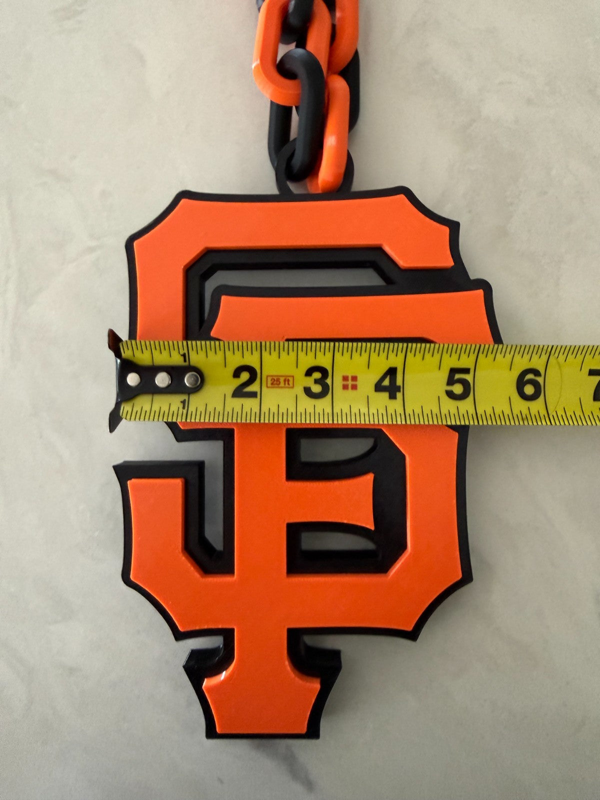 San Francisco Giants Oversized Necklace Pendant Handmade 3D Printed