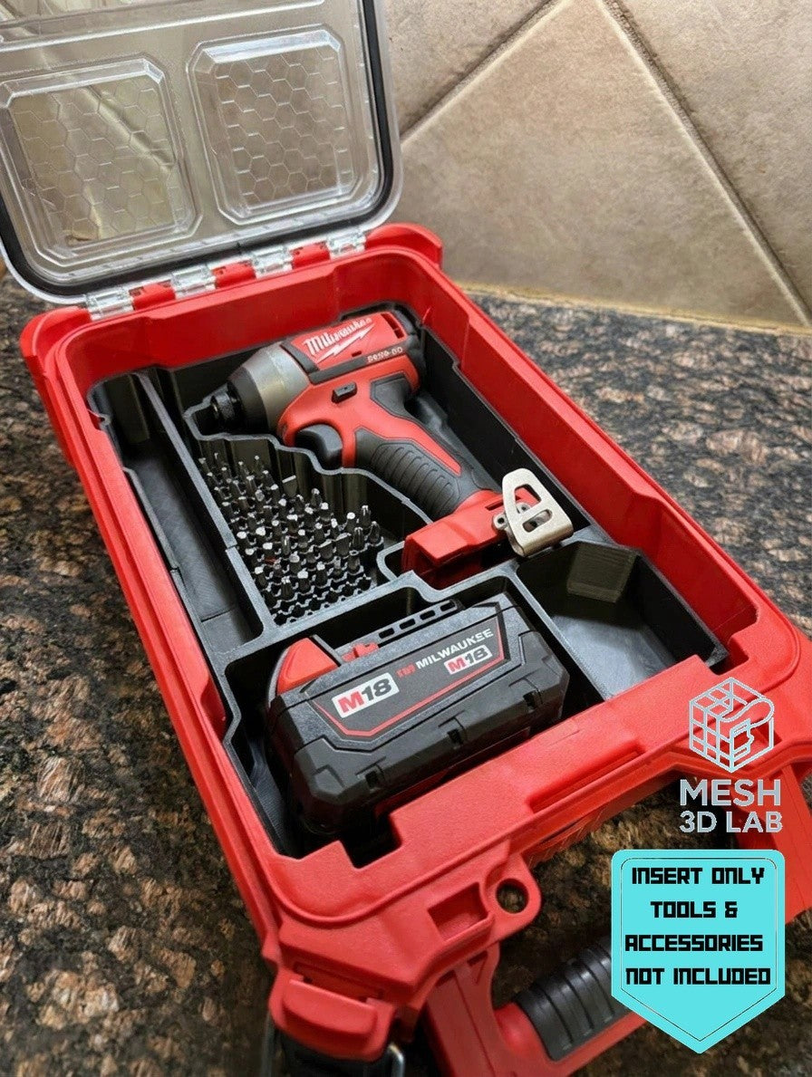Fits Milwaukee M18 2851-20 Impact Driver PACKOUT Organizer Insert (Insert Only)