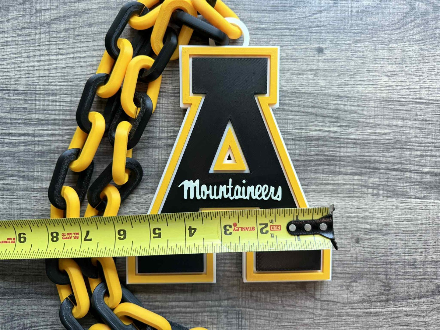 App State Mountaineers Oversized Necklace, Hype Chain [Made To Order]