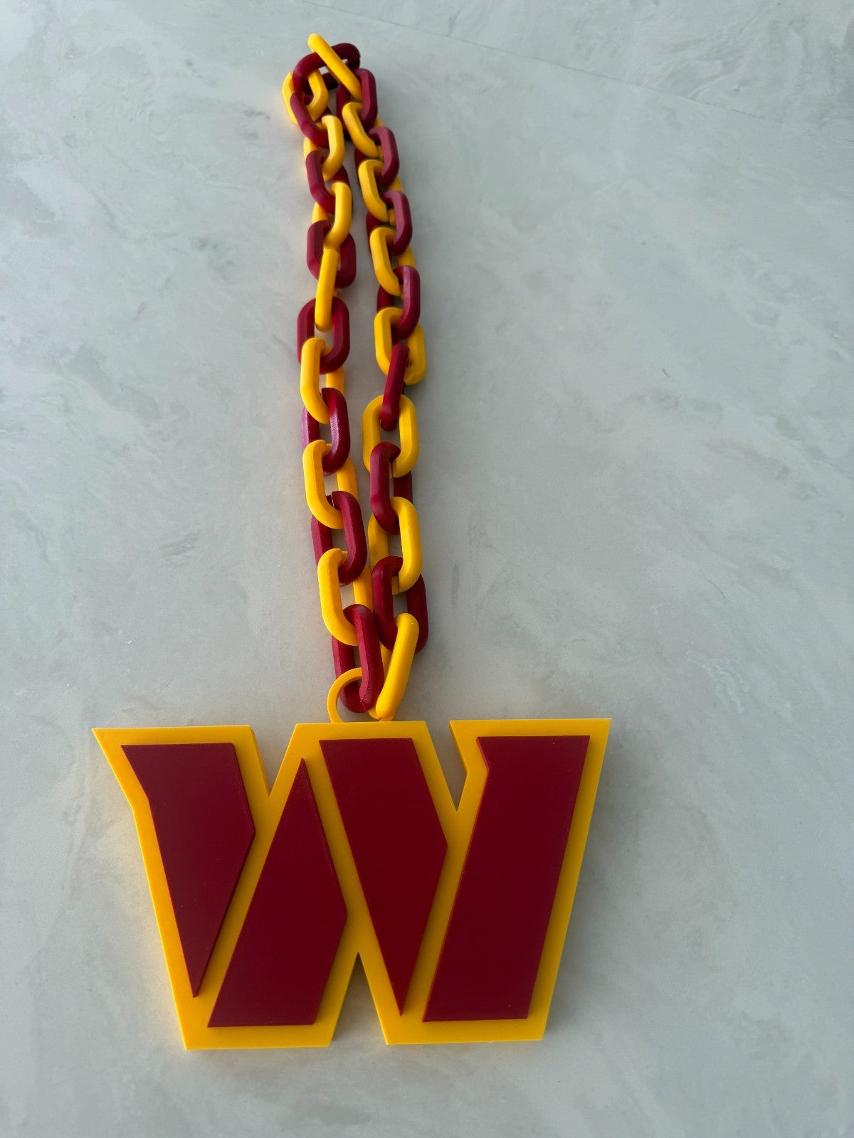 Washington Commanders Oversized Turnover Chain Necklace Pendant Handmade