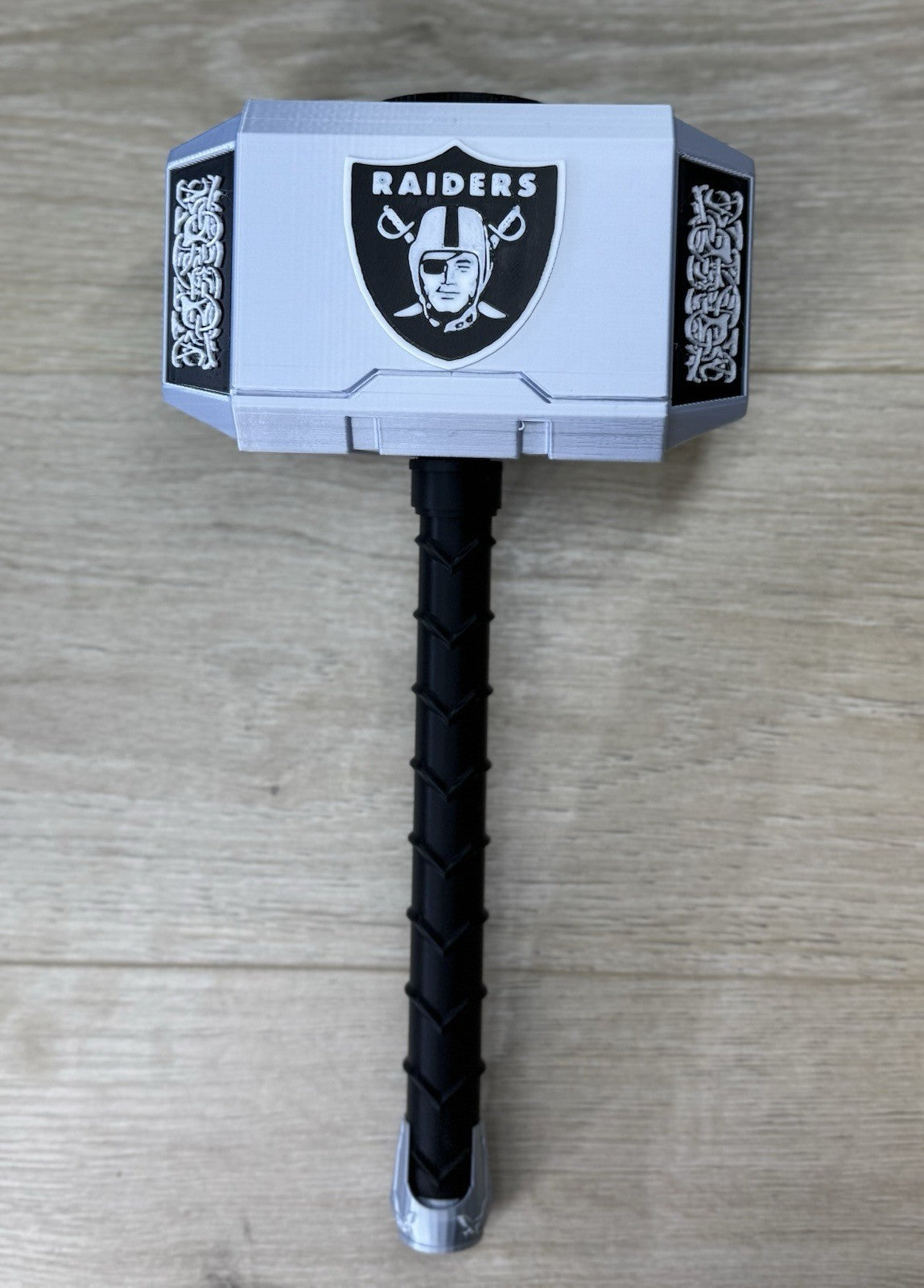 Las Vegas Raiders 13” Thor Hammer & Rock Fan Gifts Man Cave Office Desk Display