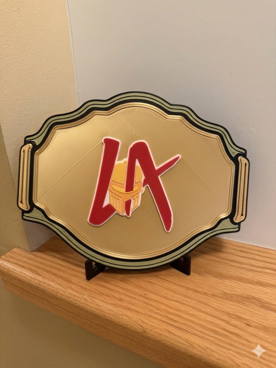 LA Knight WWE championship belt hype fan chain OR desk display!  Pick one!