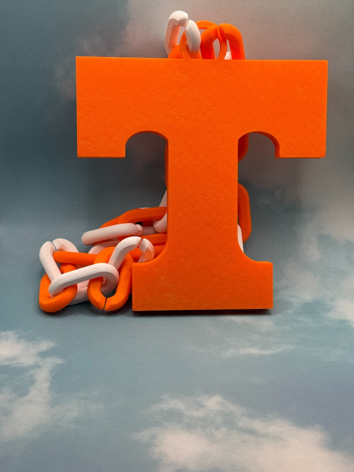 Tennessee Volunteers Logo Oversized Necklace, Fan Chain 'Let's Go Vols '