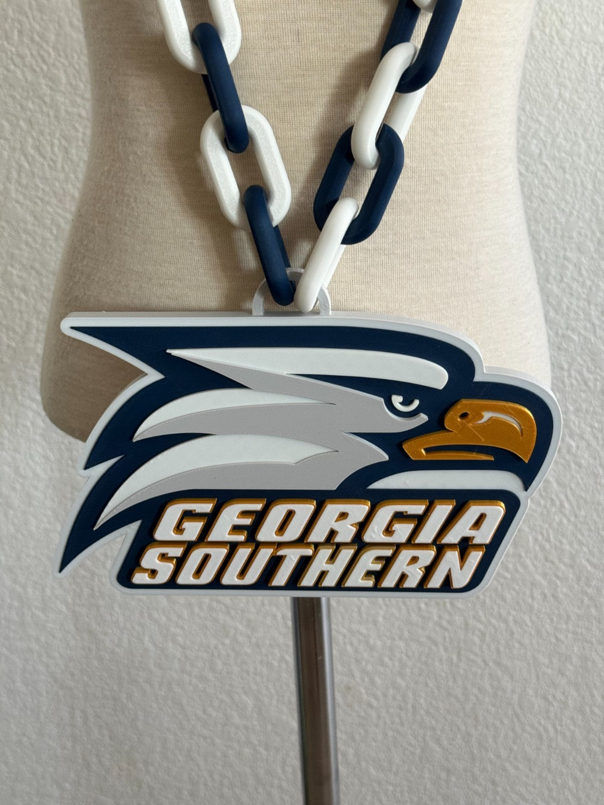 Georgia Southern Eagles Oversized Fan Necklace, Hype Chain