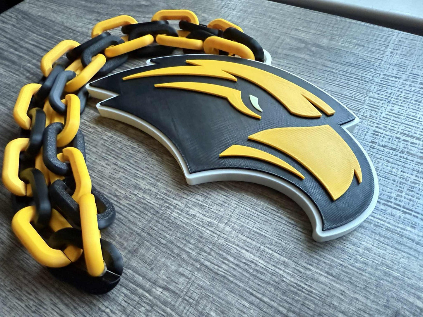 Southern Miss Golden Eagles Logo Oversized Necklace, Hype Chain [Made To Order]