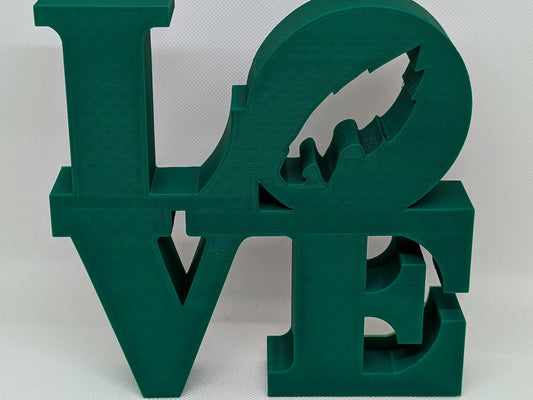 Philadelphia Eagles Love Park Sign - Philly LOVE 3D Printed Wall Sign