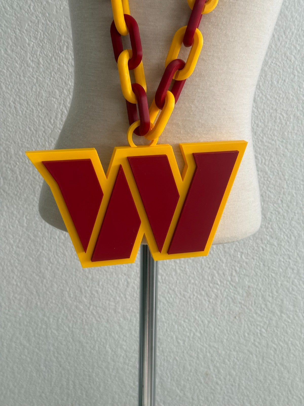 Washington Commanders Oversized Turnover Chain Necklace Pendant Handmade
