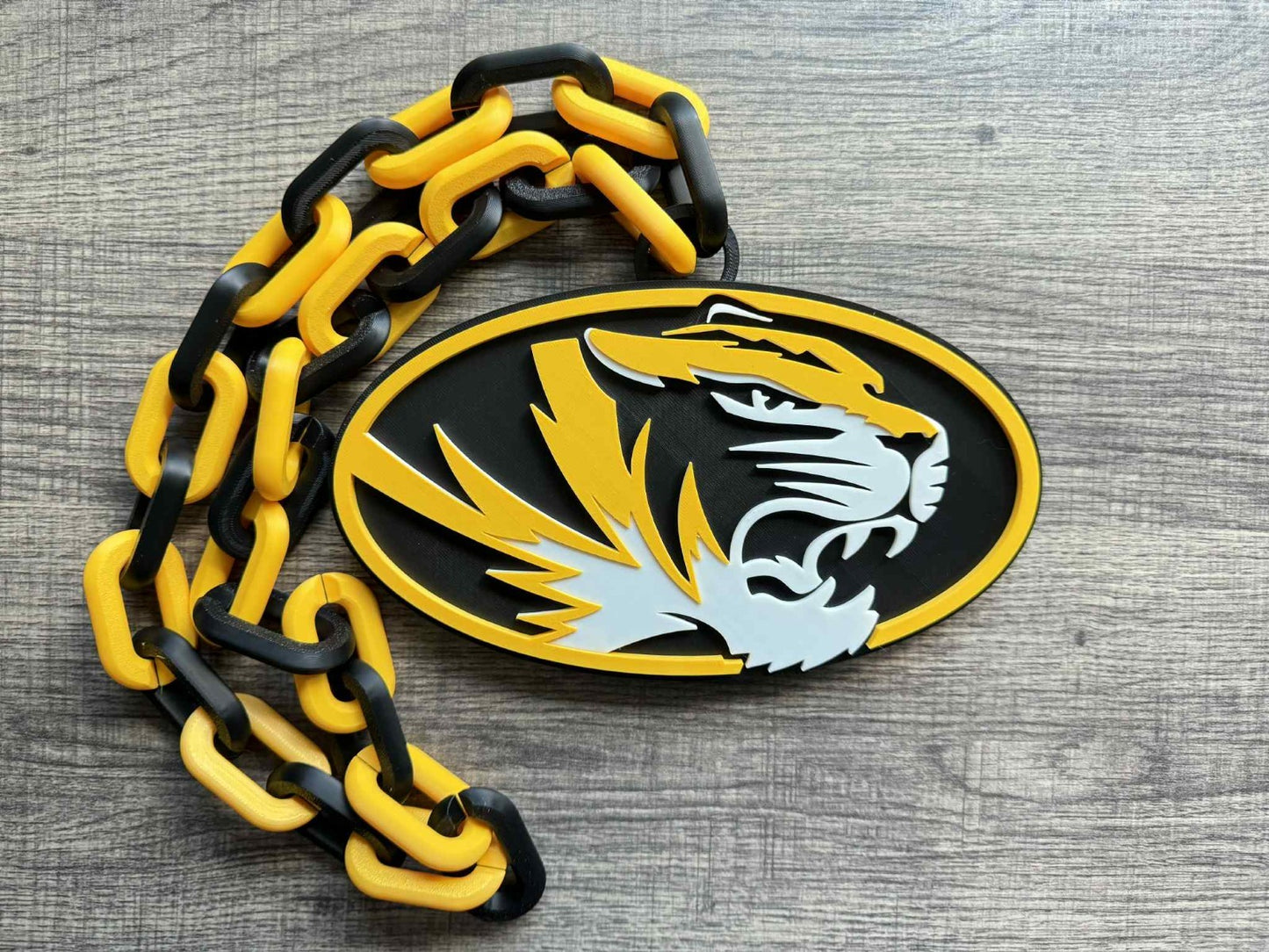 Missouri Tigers Logo Oversized Necklace, Hype Chain [Made To Order]