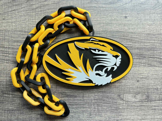 Missouri Tigers Logo Oversized Necklace, Hype Chain [Made To Order]