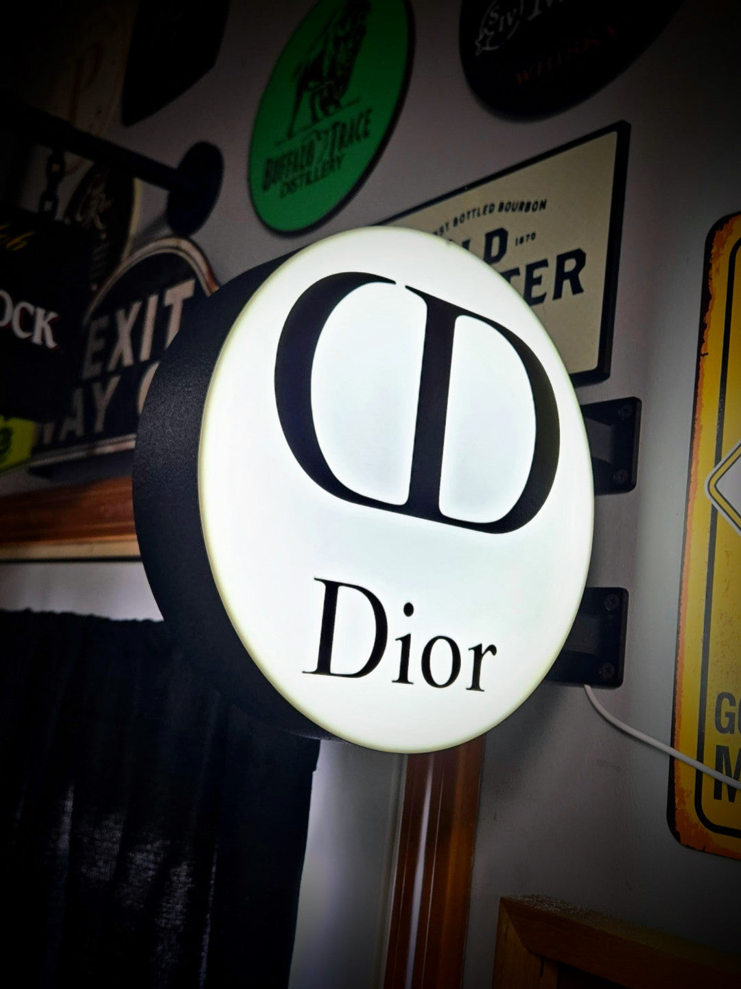 DIOR 12 Inch Light Box LED Sign 3D Printed Wall Decor Man Cave Garage