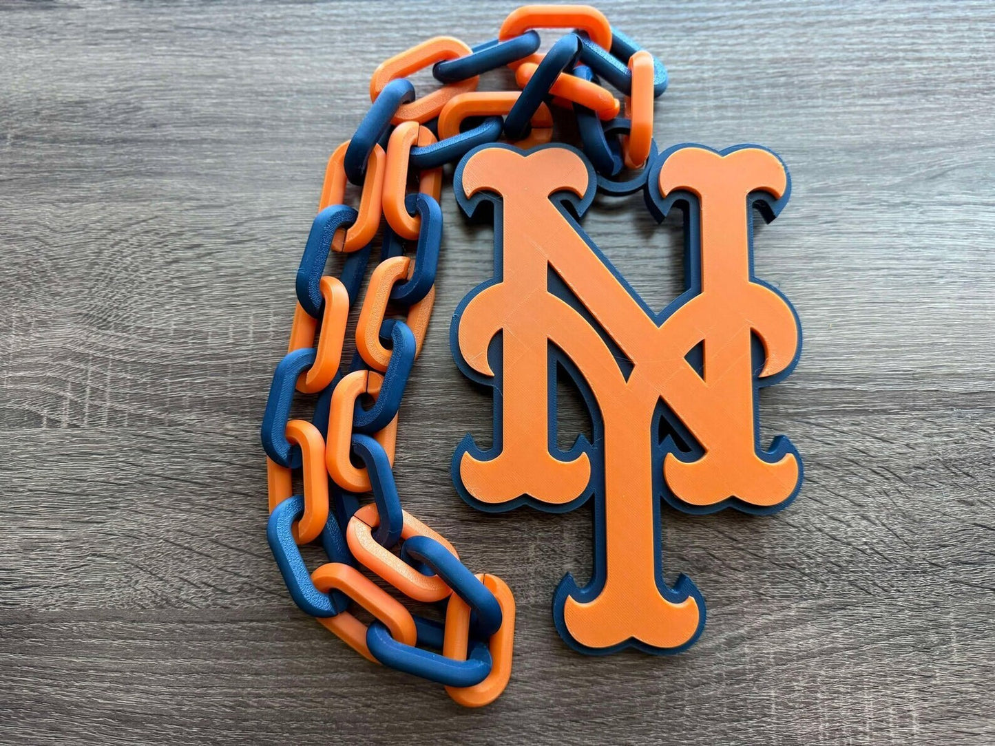 New York Mets 3D Printed Hype Chain, Sports Necklace [Made To Order]