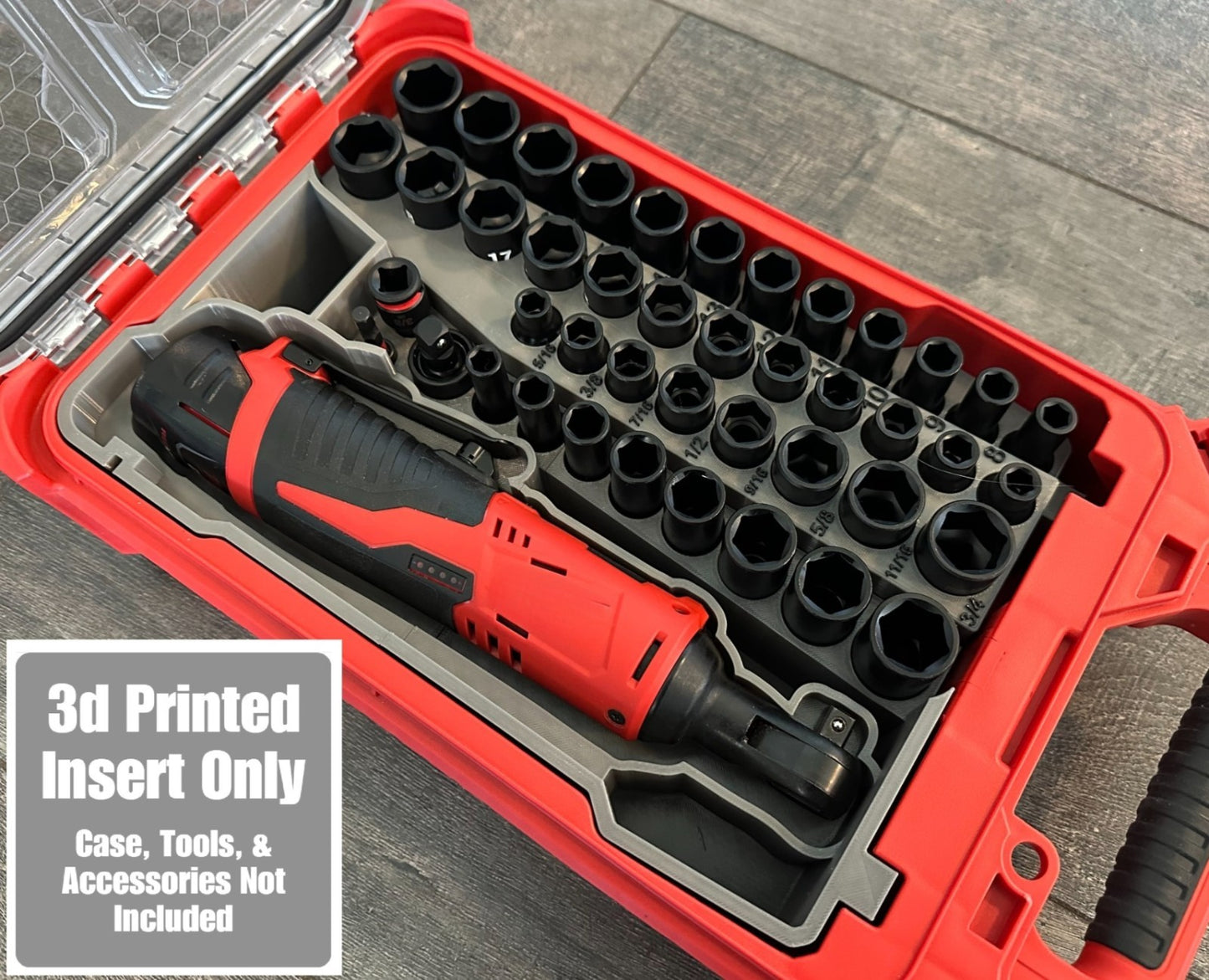 Insert for Milwaukee Packout and M12 Cordless 3/8" Ratchet (Insert Only)