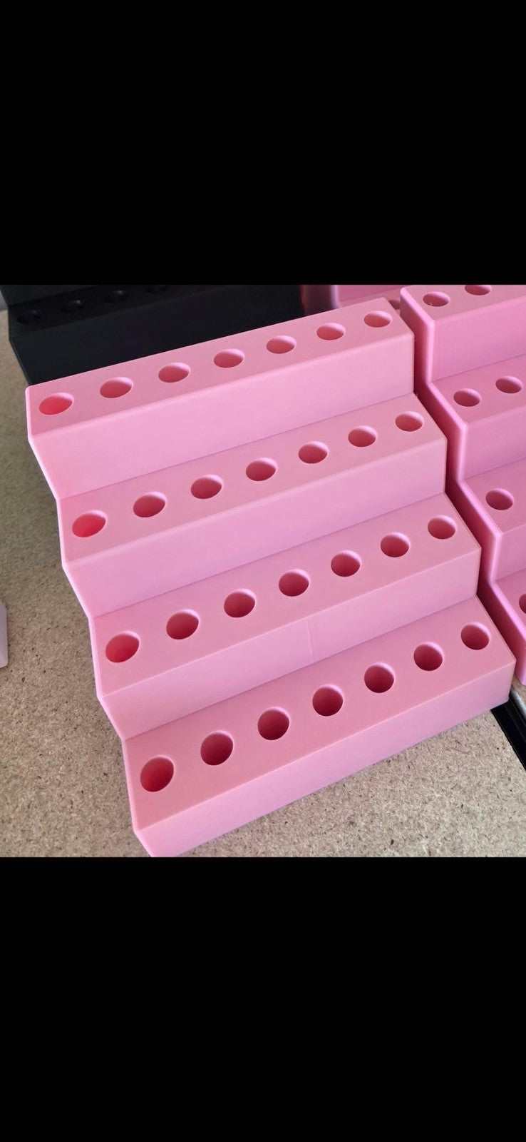 3D Printed Pen Display Stand | Beadable Pen Holder Organizer (Pink)