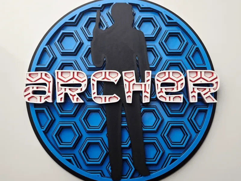 Archer Wall Art Or Display 3D printed Dimensional Mosaic