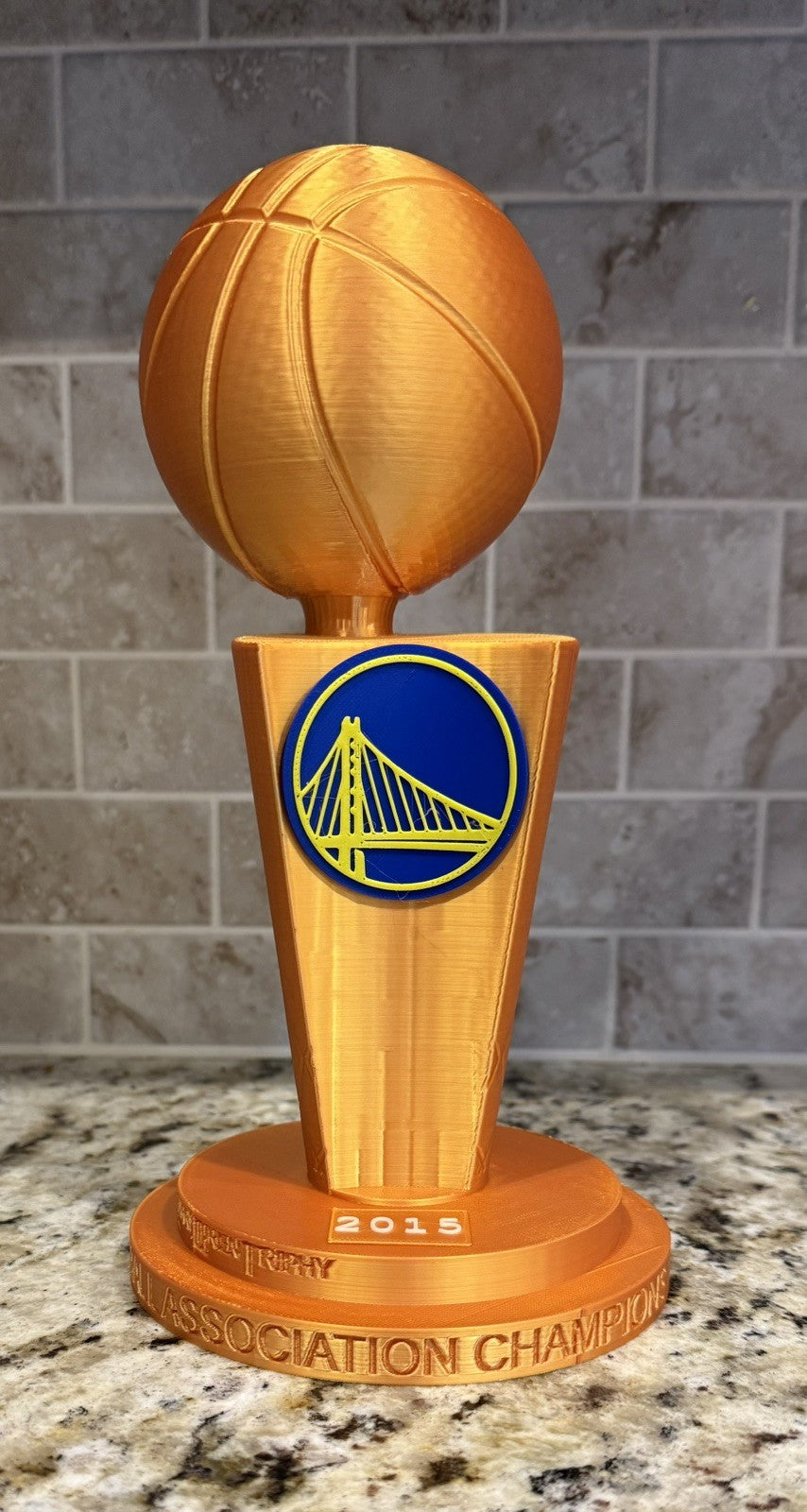 15-17-18-22 Golden State Warriors NBA CHAMPION TROPHY gold Larry O'Brien 10 inch