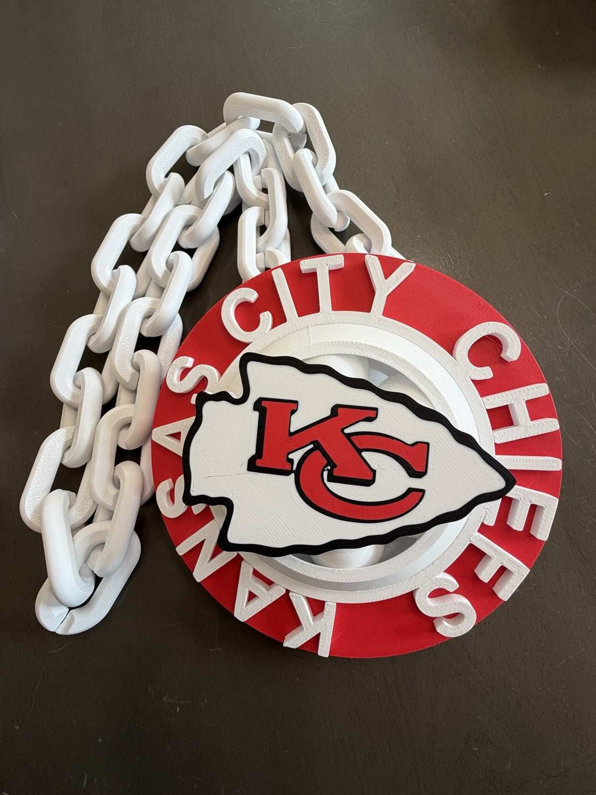 Kansas City Chiefs Spinning Hype Fan Chain Necklace