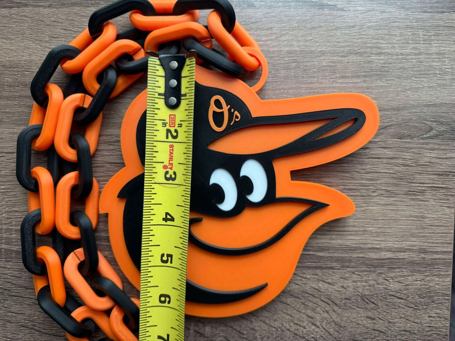 Baltimore Orioles Oversized Necklace, Hype Chain [Made To Order]