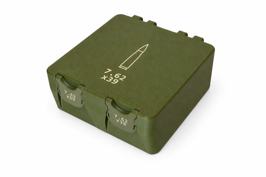 7.62x39 Ammo Box - 100 Rounds - Snap Close Storage Box | Fully Customizable