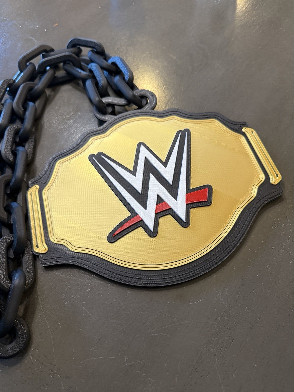 WWE Championship belt Hype Chain Necklace!   Unique Fan Item Or Gift!