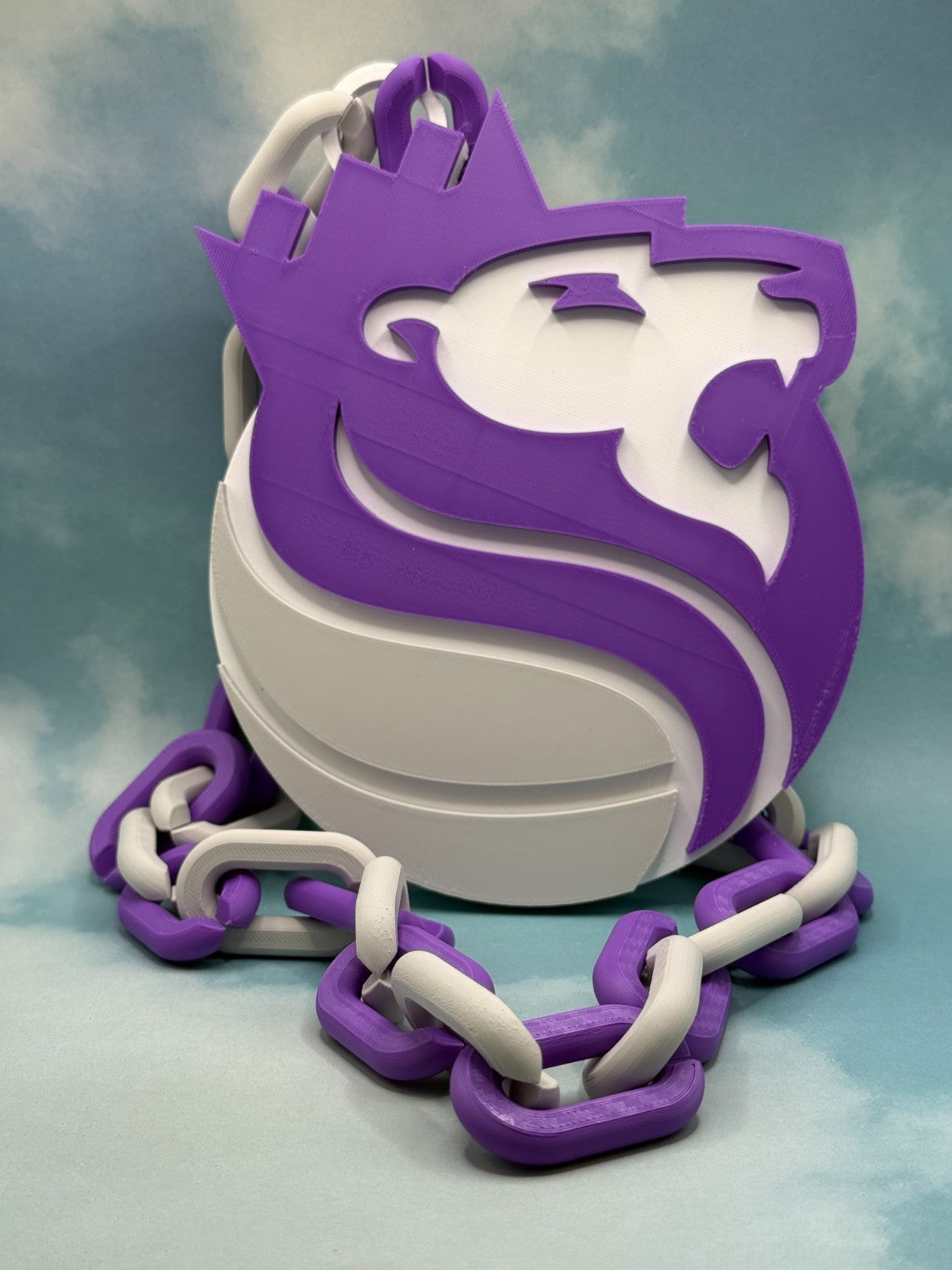 Sacramento Kings Oversized Necklace Pendant Turnover Chain handmade 3D Printed
