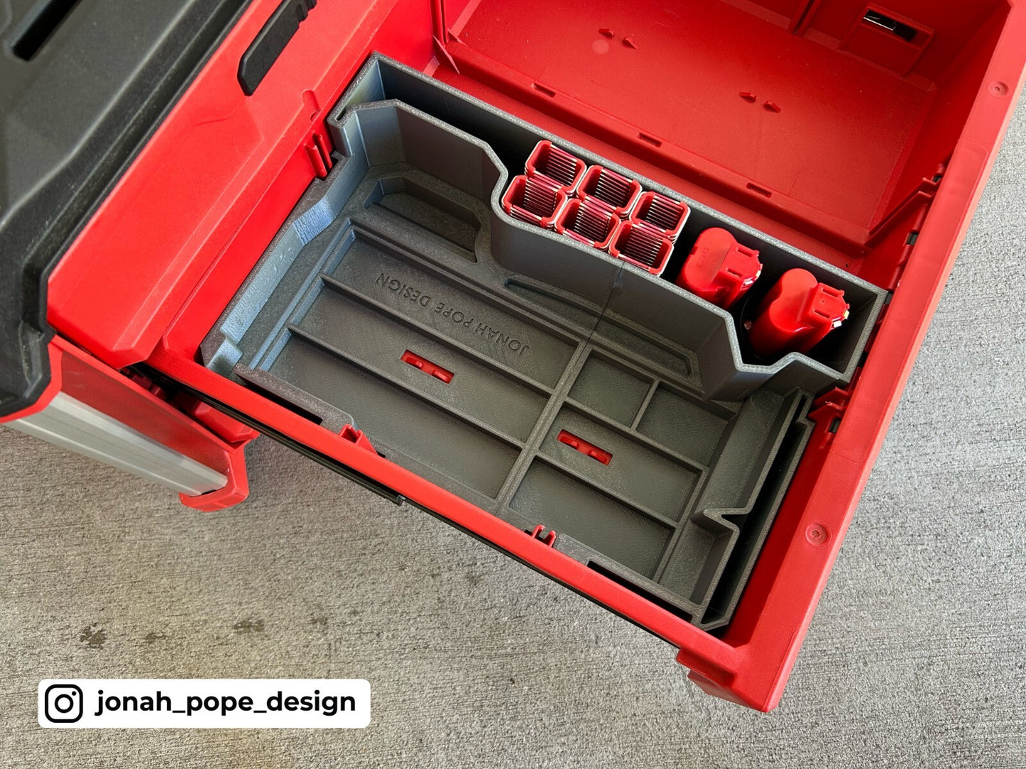 Milwaukee Packout Tool Box Drawer Insert for M12 Cable Stapler (Insert Only)