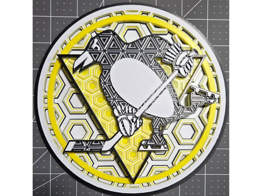 Pittsburgh Penguins Wall Art Or Display 3D printed Dimensional Mosaic