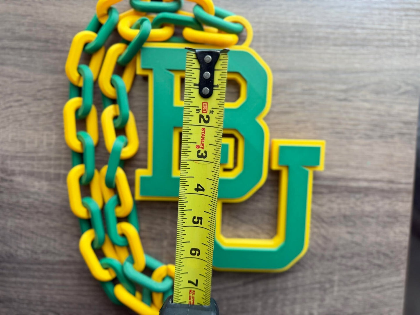 Baylor Bears Oversized Necklace, Pendant Chain [Made To Order]