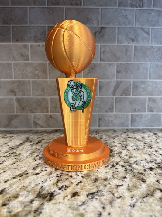 2024 Boston Celtics NBA CHAMPIONS TROPHY gold pla Larry O'Brien 10 inches