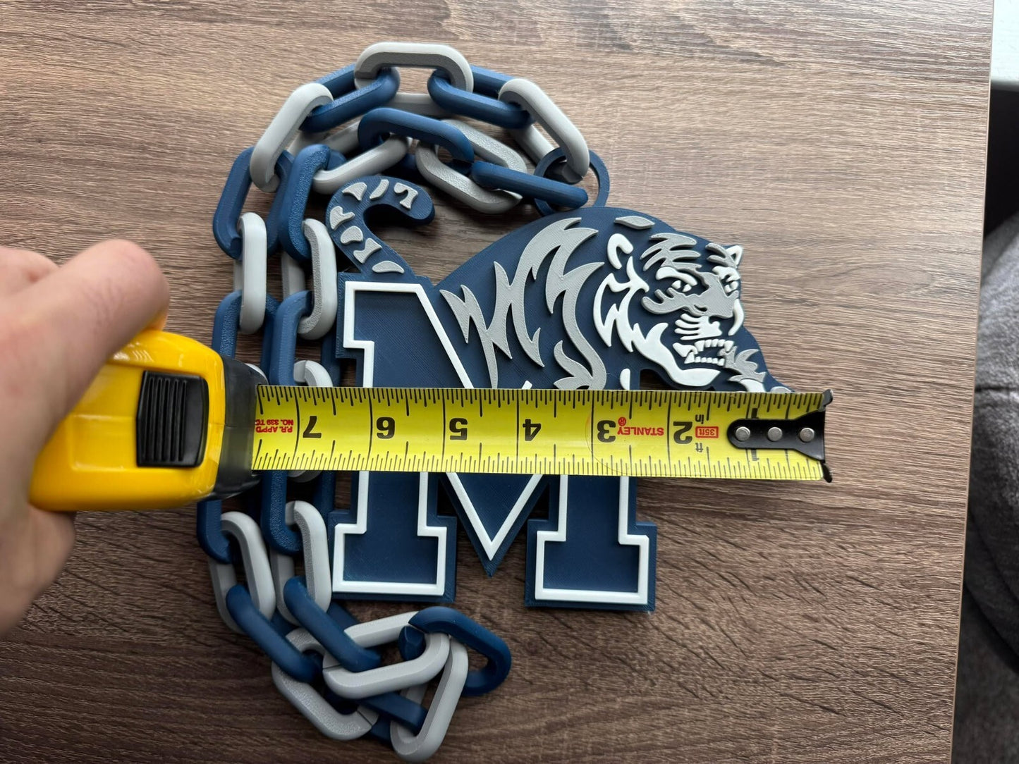 Memphis Tigers Oversized Necklace, Hype Chain [Made To Order]