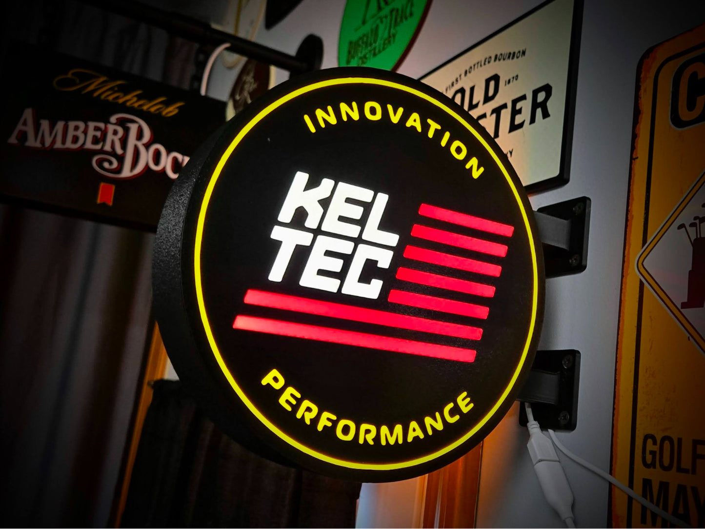 KELTEC 12 Inch Light Box LED Sign 3D Printed Wall Decor Man Cave Garage