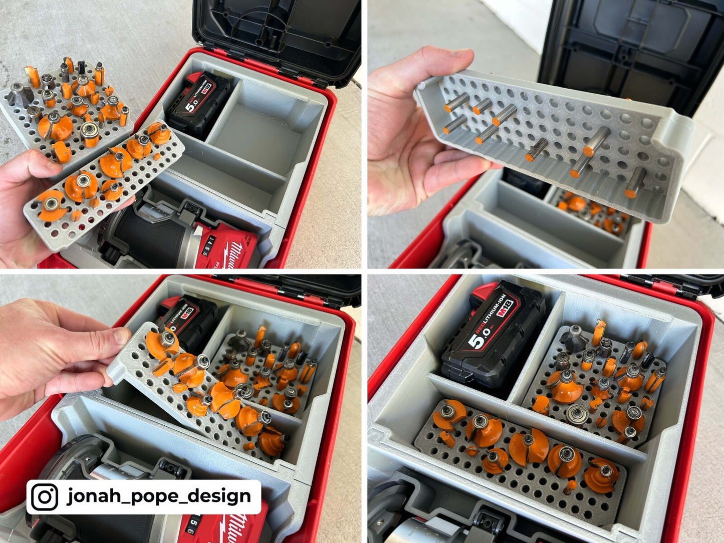 Milwaukee Packout Top & Bottom Insert for M18 Compact Router  (Insert Only)