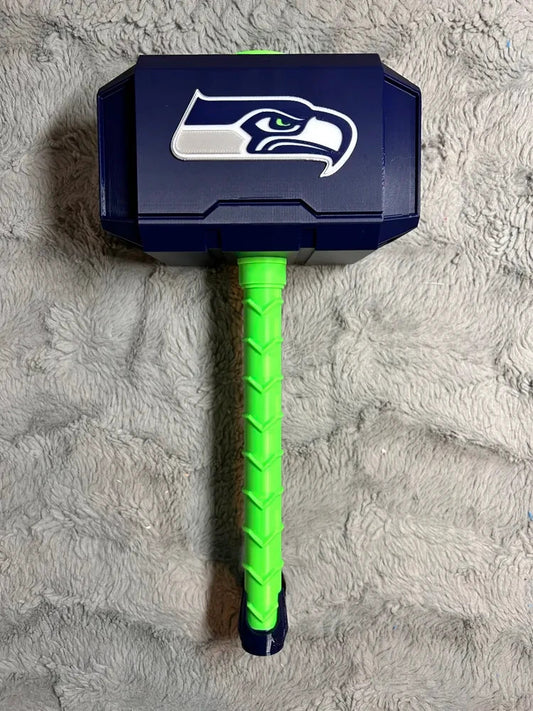 Football  Seahawks Themed Mjolnir Thor's Hammer