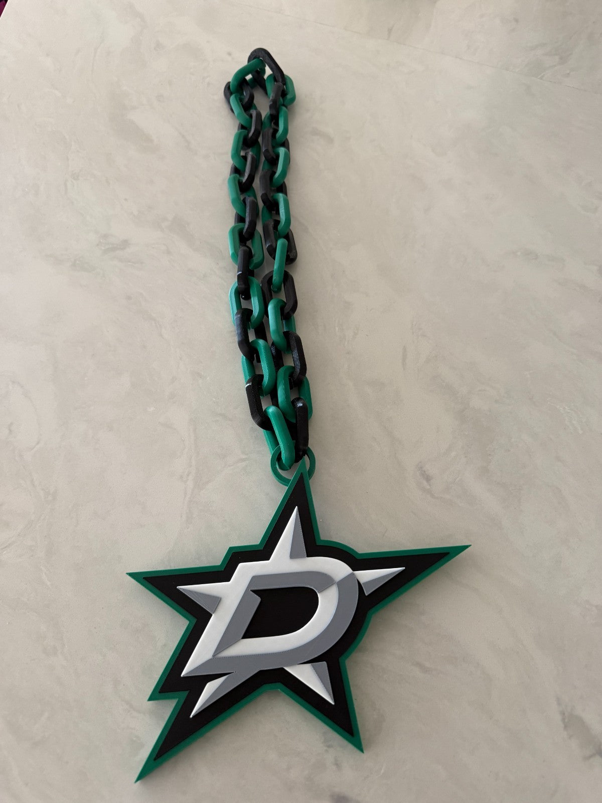 Dallas Stars Oversized Necklace, Chain Logo Pendant,A Little Less For A Lot More