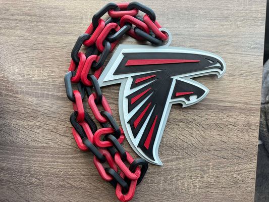 Atlanta Falcons Oversized Necklace, Pendant Chain