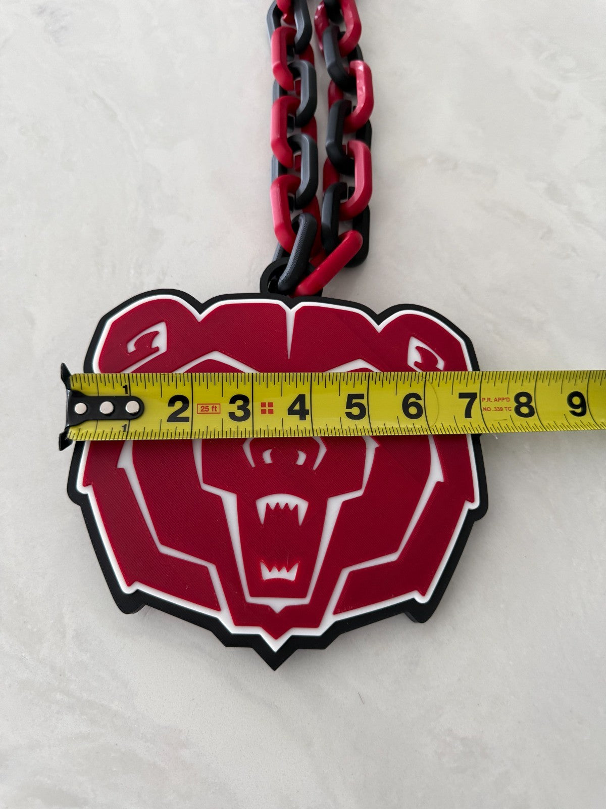 Missouri State Bears State Bears Logo Oversized Necklace Pendant Chain Mo State