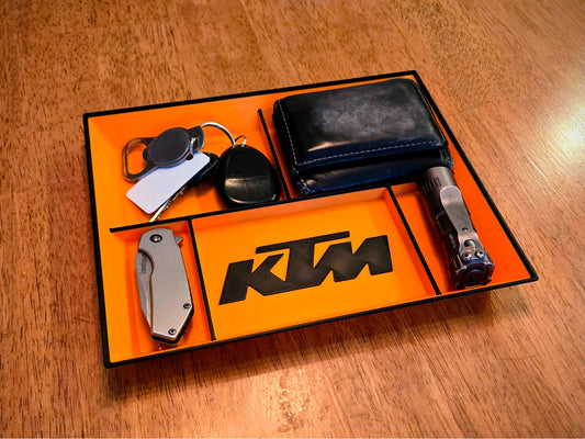 KTM Powersports EDC Dump Tray 3D Printed Valet Desk Organizer Catchall